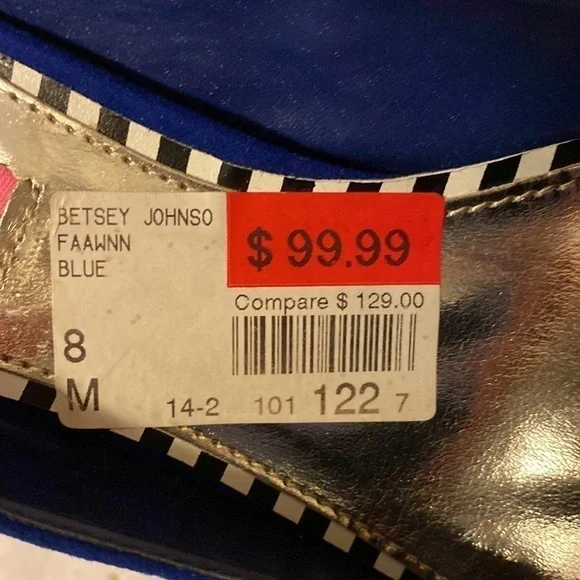 NWT 149.00 Shoes. Betsey Johnson Faawn Blue Heels, Size 8. Read thoroughly. 🎉HP - Picture 3 of 16